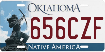OK license plate 656CZF