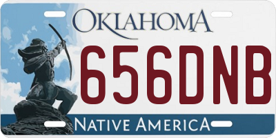 OK license plate 656DNB