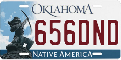 OK license plate 656DND