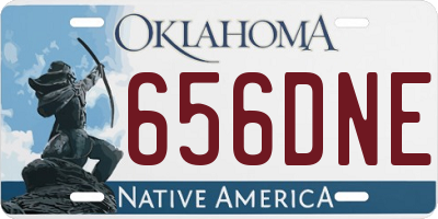 OK license plate 656DNE