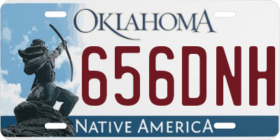 OK license plate 656DNH