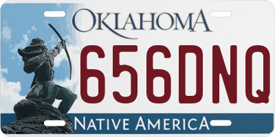 OK license plate 656DNQ