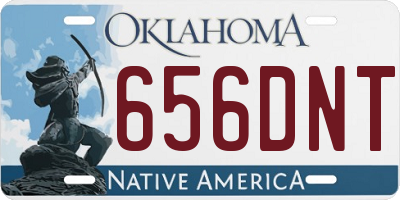 OK license plate 656DNT