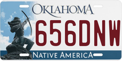 OK license plate 656DNW