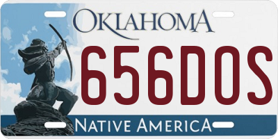 OK license plate 656DOS