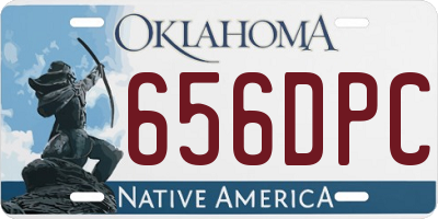 OK license plate 656DPC