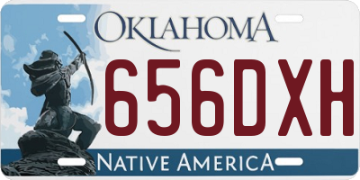 OK license plate 656DXH