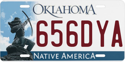OK license plate 656DYA