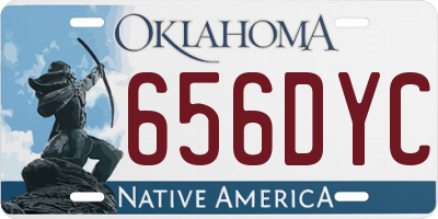 OK license plate 656DYC