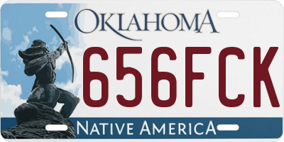 OK license plate 656FCK