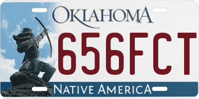 OK license plate 656FCT