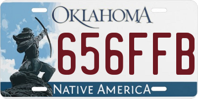 OK license plate 656FFB