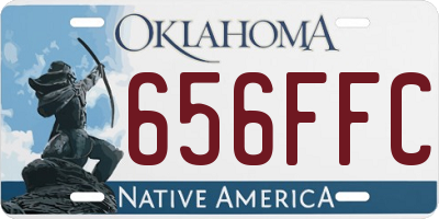 OK license plate 656FFC