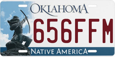 OK license plate 656FFM