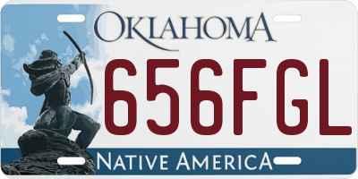 OK license plate 656FGL