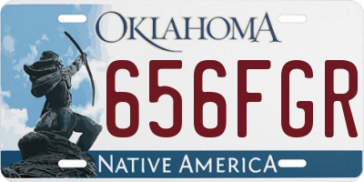 OK license plate 656FGR