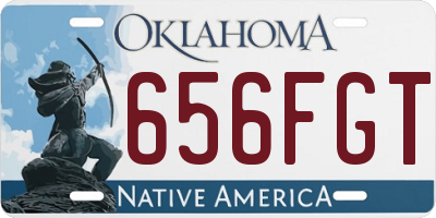 OK license plate 656FGT
