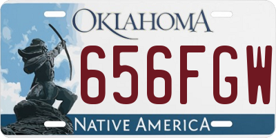 OK license plate 656FGW