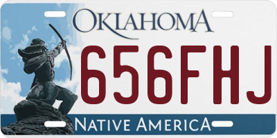 OK license plate 656FHJ