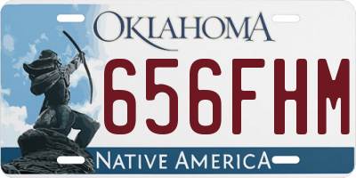OK license plate 656FHM