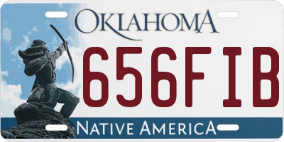 OK license plate 656FIB