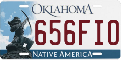 OK license plate 656FIO