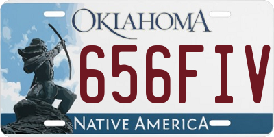 OK license plate 656FIV