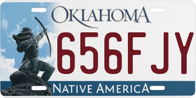 OK license plate 656FJY