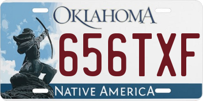 OK license plate 656TXF