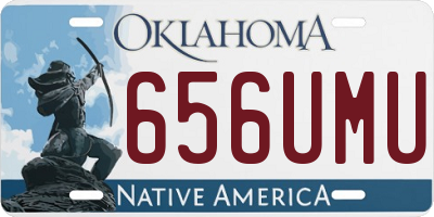 OK license plate 656UMU