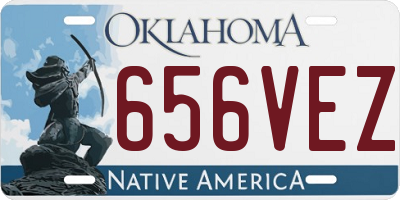 OK license plate 656VEZ