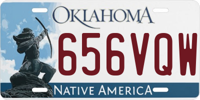 OK license plate 656VQW