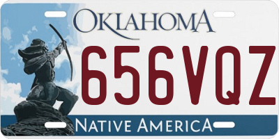 OK license plate 656VQZ