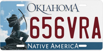 OK license plate 656VRA