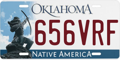 OK license plate 656VRF