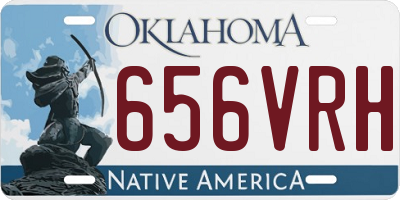 OK license plate 656VRH