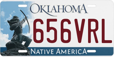 OK license plate 656VRL