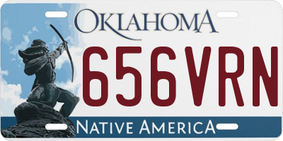 OK license plate 656VRN