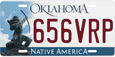 OK license plate 656VRP