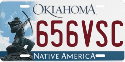 OK license plate 656VSC