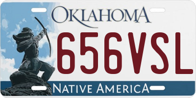 OK license plate 656VSL