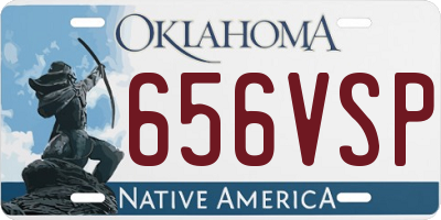 OK license plate 656VSP
