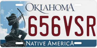 OK license plate 656VSR
