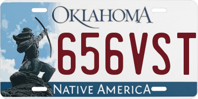 OK license plate 656VST