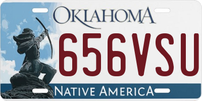 OK license plate 656VSU