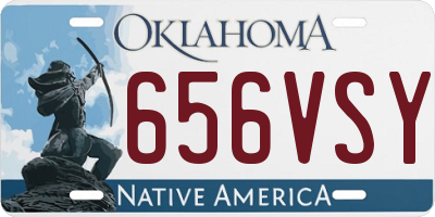 OK license plate 656VSY