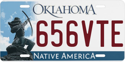 OK license plate 656VTE