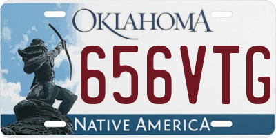OK license plate 656VTG