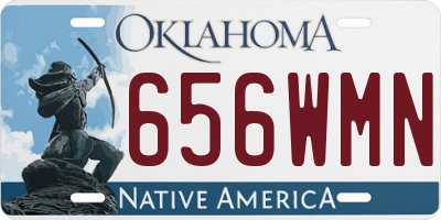 OK license plate 656WMN