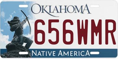 OK license plate 656WMR